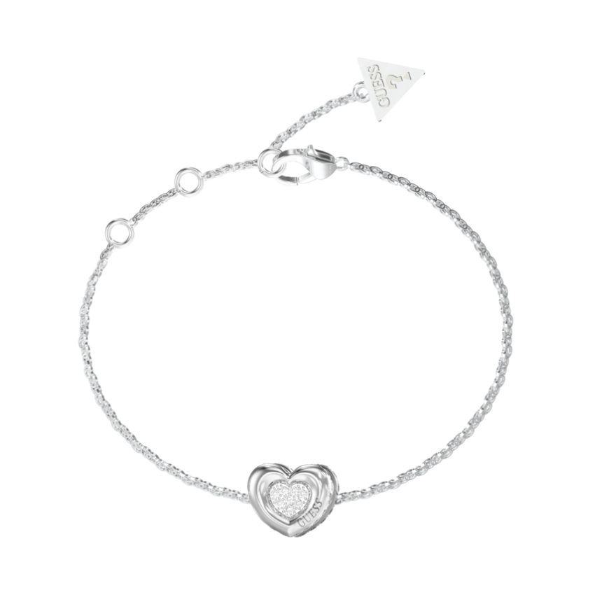PULSEIRA GUESS 'L.O.V.E.' AÇO PRATEADO 'JUBB05461JWRHS'