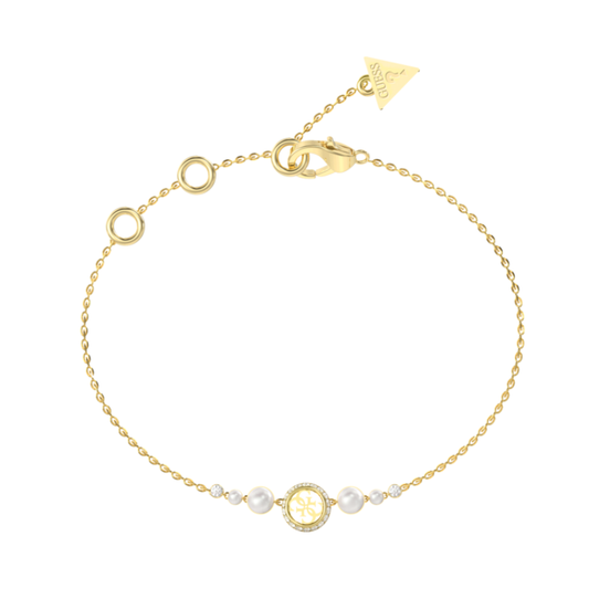 PULSEIRA GUESS 'TINY PEARLY' AÇO DOURADO 'JUBB05516JWYGS'