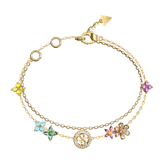 PULSEIRA GUESS 'SECRET GARDEN' AÇO DOURADO 'JUBB06029JWYGMCS'