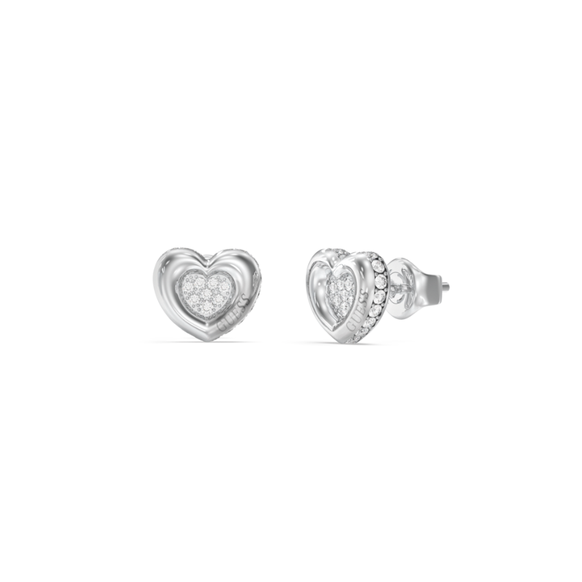 BRINCOS GUESS 'L.O.V.E.' AÇO PRATEADO 'JUBE05466JWRHT-U'
