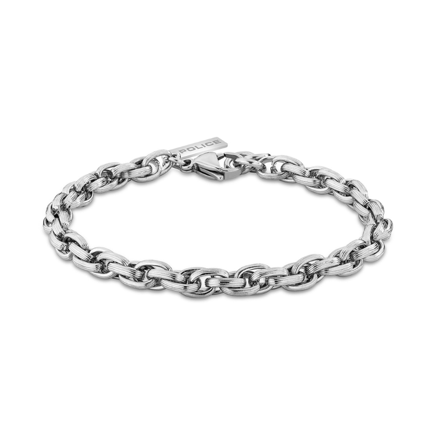 PULSEIRA POLICE EMBEDDED AÇO PRATEADO 'PEAGB0007601'