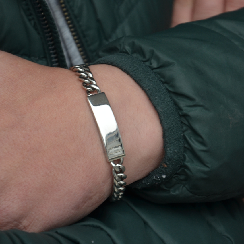 PULSEIRA POLICE STRIP II AÇO PRATEADO 'PEAGB0010401'