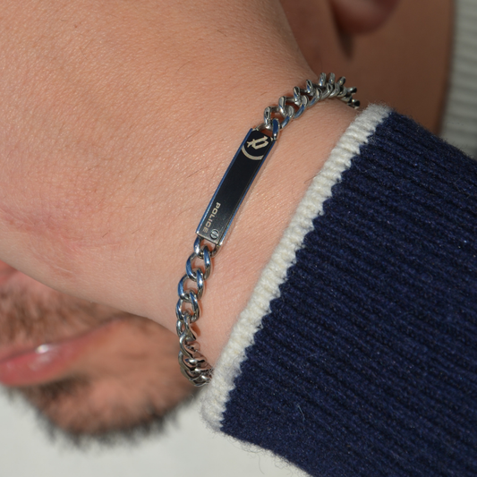 PULSEIRA POLICE 'UNIVERSAL II' PRATEADO 'PEAGB0010801'
