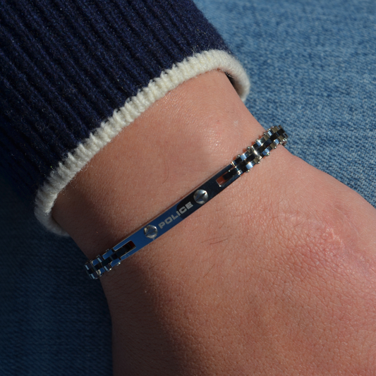 PULSEIRA POLICE 'PLAIT' PRATEADO 'PEAGB0039101'