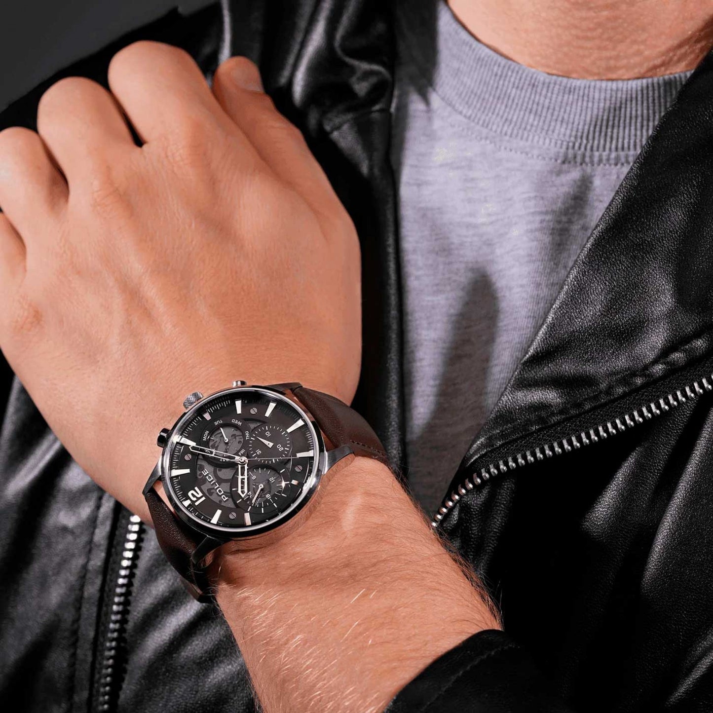 RELÓGIO POLICE 'DRIVER II' PRATEADO 'PEWGF0040202M'