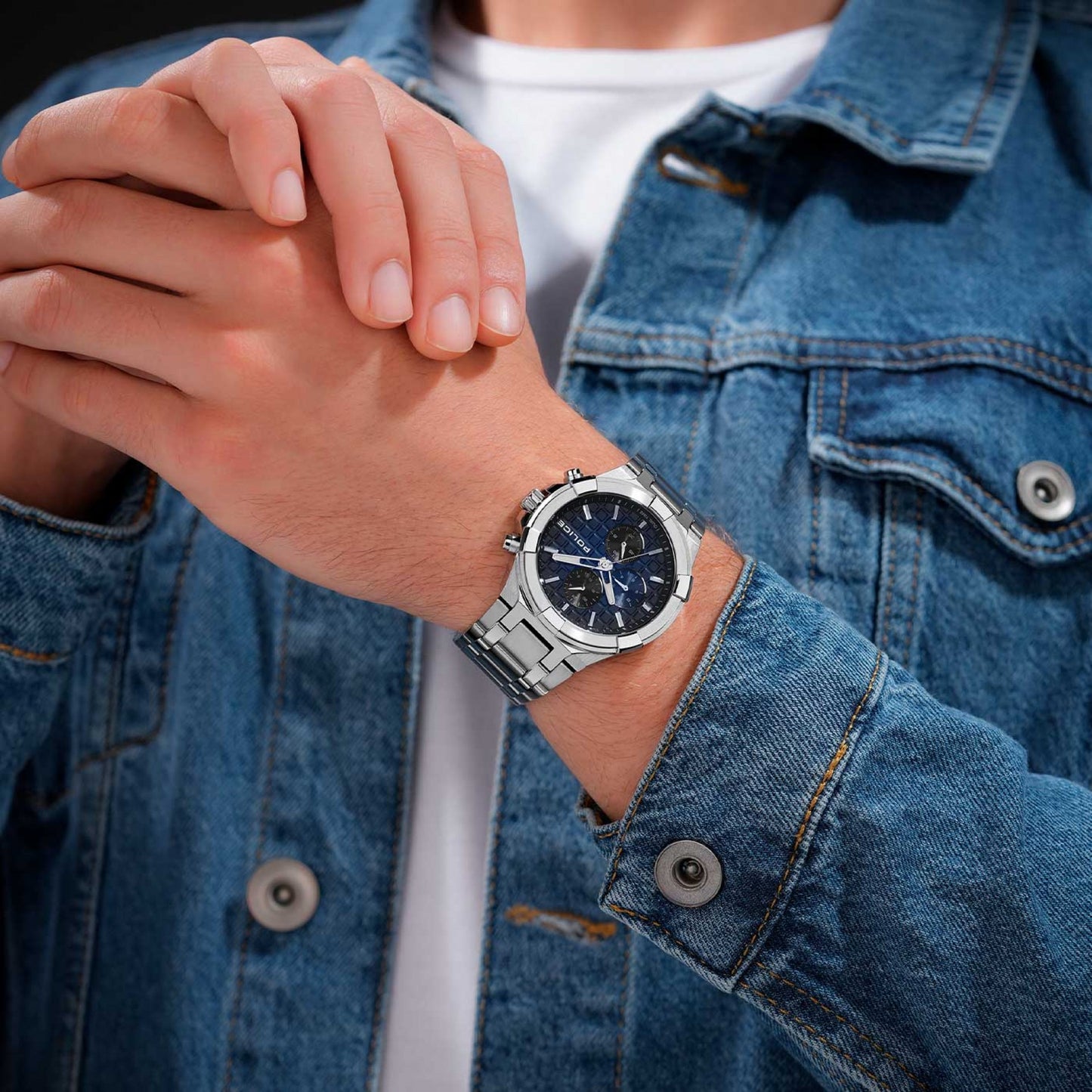 RELÓGIO POLICE 'GUARDIAN' PRATEADO 'PEWGK0082004'