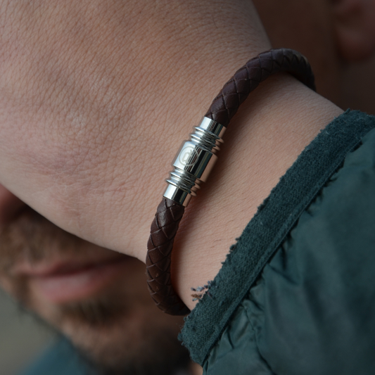 PULSEIRA POLICE STYLE 'PJ25890BLC02-S' CASTANHA