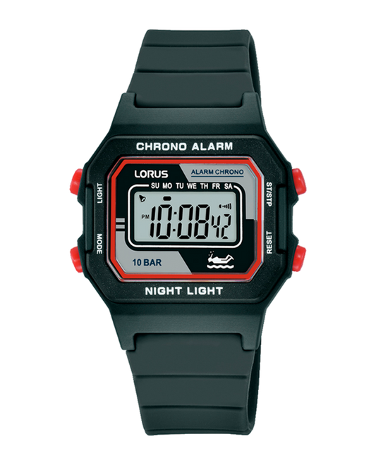 RELÓGIO LORUS 'KIDS' PRETO 'R2317QX9'