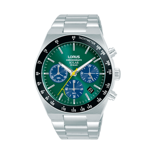 RELÓGIO LORUS 'MAN SPORTS' SOLAR PRATEADO 'RZ523AX9'