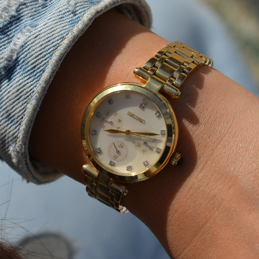 RELÓGIO SEIKO LADIES DOURADO 'SKY064P1'