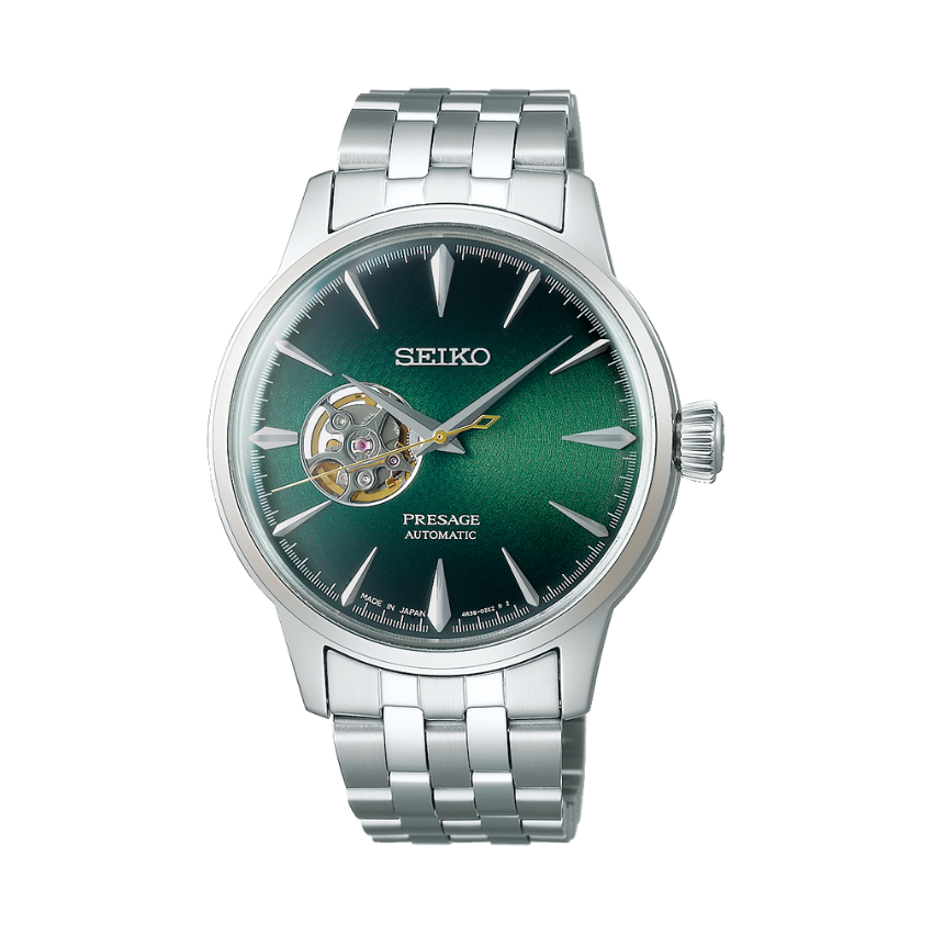 RELÓGIO SEIKO PRESAGE COCKTAIL 'GRASSHOPPER' PRATEADO 'SSA441J1'