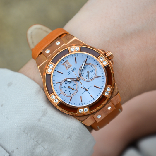 RELÓGIO GUESS 'LIMELIGHT' ROSE GOLD 'W0775L7'