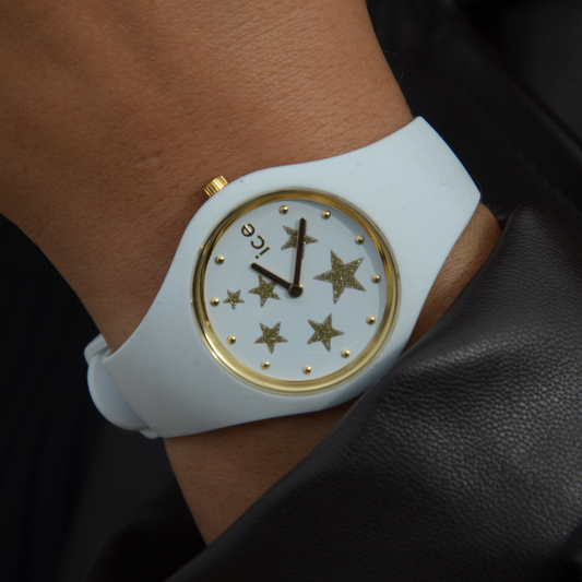 RELÓGIO ICE WATCH GLAM ROCK WHITE STARS TAM: S 'IC019856'